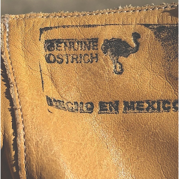 Grand Canyon Ostrich Boots With Stiletto Heels. Mexican Made Size 4 / US 6.5-7 - Picture 3 of 14